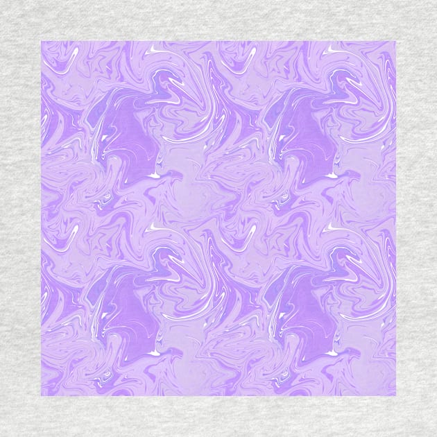 Pastel Purple Silk Marble - Digital Liquid Paint by GenAumonier